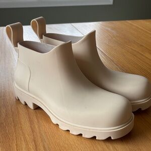 Free People High Street Chunky Rubber rain Chelsea Boots women’s size 9 40 cream